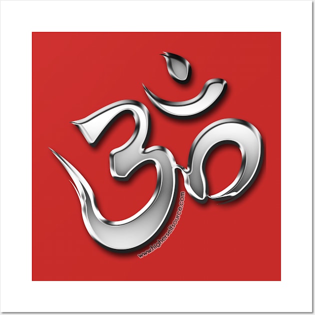 Ohm Silver Wall Art by HigherSelfSource